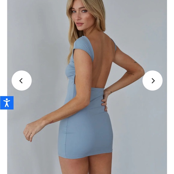 Zoey Cap Sleeve Open Back Bodycon Mini Dress - Picture 3 of 5